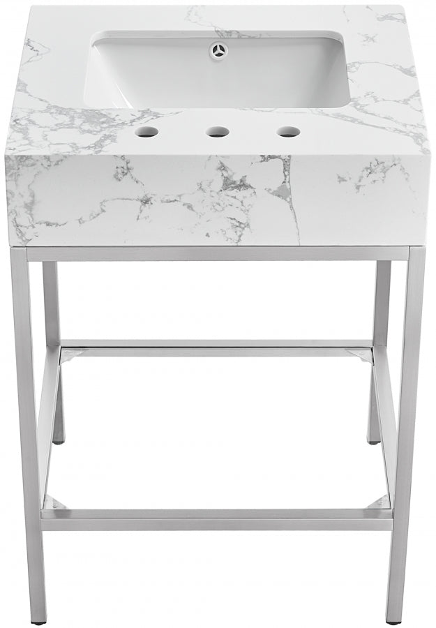 Marmo White 24" Bathroom Vanity from Meridian - Luna Furniture