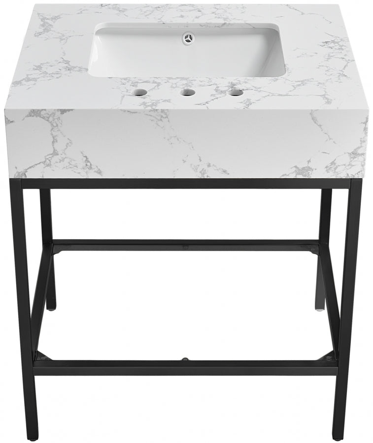 Marmo White 30" Bathroom Vanity from Meridian - Luna Furniture