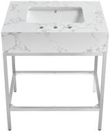 Marmo White 30" Bathroom Vanity from Meridian - Luna Furniture