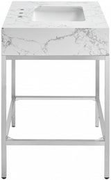 Marmo White 30" Bathroom Vanity from Meridian - Luna Furniture