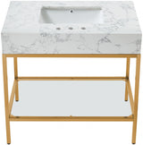 Marmo White 36" Bathroom Vanity from Meridian - Luna Furniture