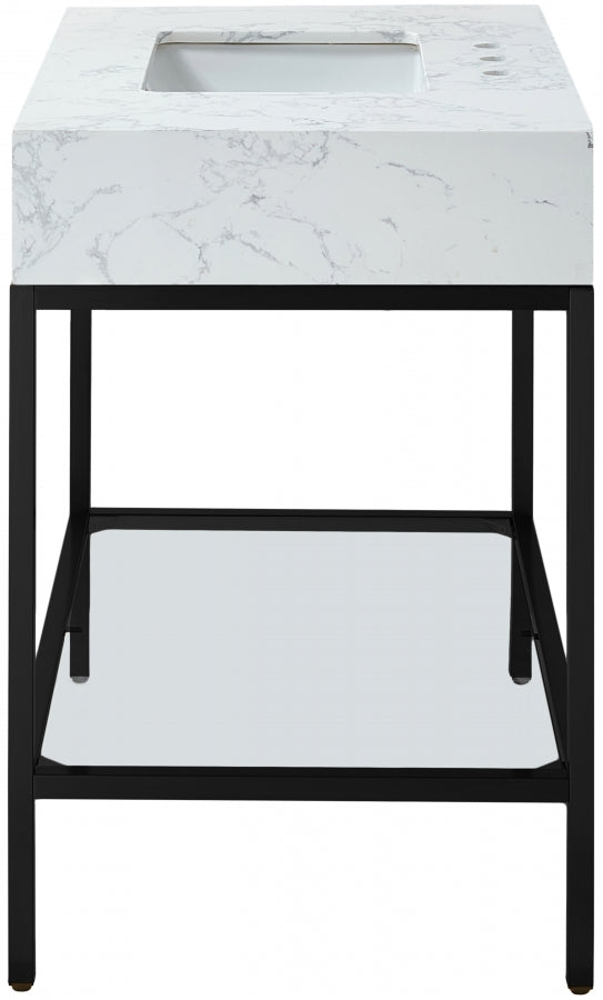 Marmo White 36" Bathroom Vanity from Meridian - Luna Furniture