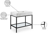 Marmo White 36" Bathroom Vanity from Meridian - Luna Furniture