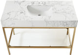 Marmo White 48" Bathroom Vanity from Meridian - Luna Furniture