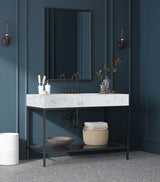 Marmo White 48" Bathroom Vanity from Meridian - Luna Furniture