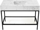 Marmo White 48" Bathroom Vanity from Meridian - Luna Furniture