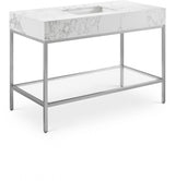 Marmo White 48" Bathroom Vanity from Meridian - Luna Furniture