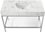 Marmo White 48" Bathroom Vanity from Meridian - Luna Furniture