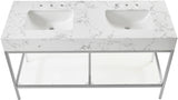 Marmo White 60" Bathroom Vanity from Meridian - Luna Furniture