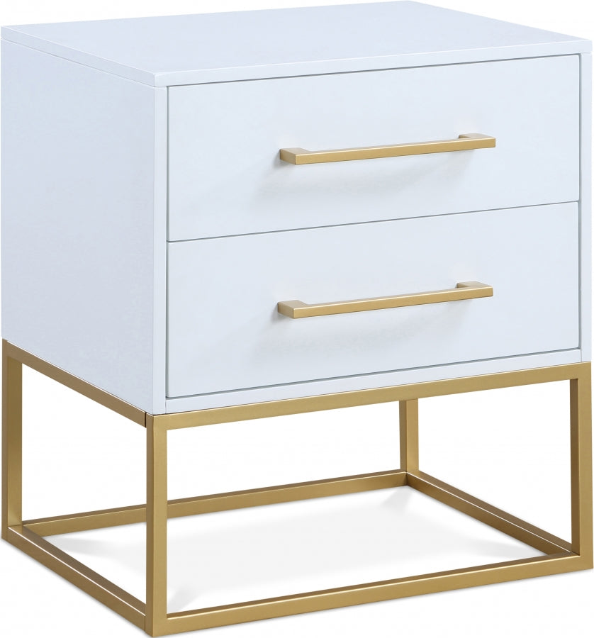 Maxine White Nightstand from Meridian - Luna Furniture