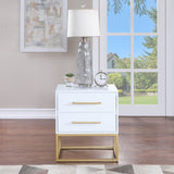 Maxine White Nightstand from Meridian - Luna Furniture