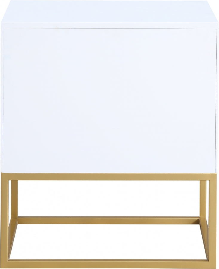 Maxine White Nightstand from Meridian - Luna Furniture