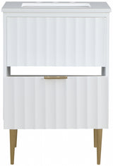 Modernist White 24" Bathroom Vanity from Meridian - Luna Furniture