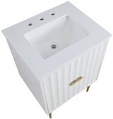 Modernist White 24" Bathroom Vanity from Meridian - Luna Furniture