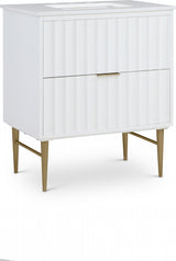 Modernist White 30" Bathroom Vanity from Meridian - Luna Furniture