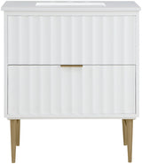 Modernist White 30" Bathroom Vanity from Meridian - Luna Furniture