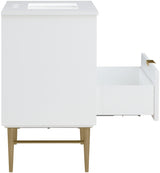 Modernist White 30" Bathroom Vanity from Meridian - Luna Furniture