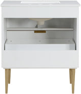 Modernist White 30" Bathroom Vanity from Meridian - Luna Furniture