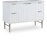 Modernist White 48" Bathroom Vanity from Meridian - Luna Furniture