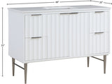 Modernist White 48" Bathroom Vanity from Meridian - Luna Furniture