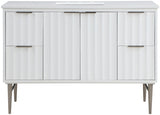 Modernist White 48" Bathroom Vanity from Meridian - Luna Furniture