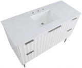 Modernist White 48" Bathroom Vanity from Meridian - Luna Furniture