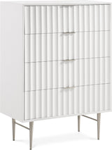 Modernist White Chest from Meridian - Luna Furniture