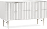 Modernist White Dresser from Meridian - Luna Furniture