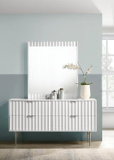 Modernist White Dresser from Meridian - Luna Furniture