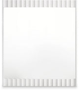 Modernist White Mirror from Meridian - Luna Furniture