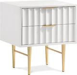 Modernist White Nightstand from Meridian - Luna Furniture