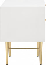 Modernist White Nightstand from Meridian - Luna Furniture