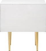 Modernist White Nightstand from Meridian - Luna Furniture