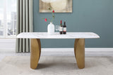 White Niya Dining Table from Meridian - Luna Furniture