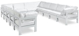 Nizuc White Outdoor Patio Aluminum Modular Sectional from Meridian - Luna Furniture