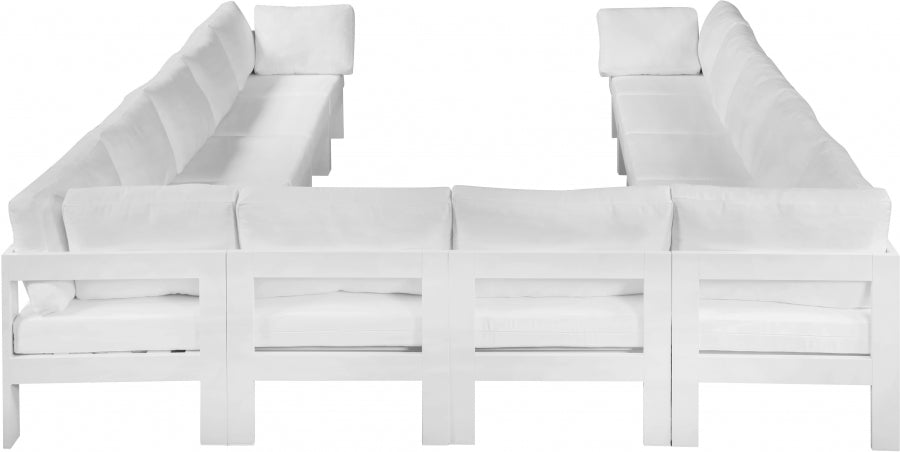 Nizuc White Outdoor Patio Aluminum Modular Sectional from Meridian - Luna Furniture