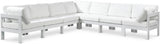 Nizuc White Outdoor Patio Aluminum Modular Sectional from Meridian - Luna Furniture