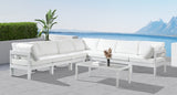 Nizuc White Outdoor Patio Aluminum Modular Sectional from Meridian - Luna Furniture