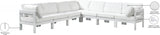 Nizuc White Outdoor Patio Aluminum Modular Sectional from Meridian - Luna Furniture