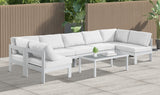 Nizuc White Outdoor Patio Aluminum Modular Sectional from Meridian - Luna Furniture