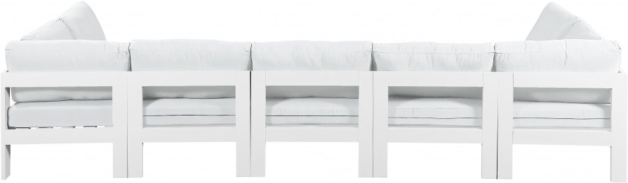 Nizuc White Outdoor Patio Aluminum Modular Sectional from Meridian - Luna Furniture