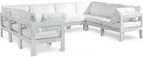 Nizuc White Outdoor Patio Aluminum Modular Sectional from Meridian - Luna Furniture