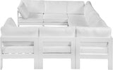 Nizuc White Outdoor Patio Aluminum Modular Sectional from Meridian - Luna Furniture