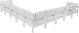 Nizuc White Outdoor Patio Aluminum Modular Sectional from Meridian - Luna Furniture