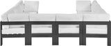 Nizuc White Outdoor Patio Aluminum Modular Sectional from Meridian - Luna Furniture