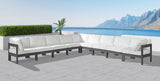 Nizuc White Outdoor Patio Aluminum Modular Sectional from Meridian - Luna Furniture