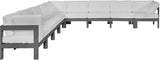 Nizuc White Outdoor Patio Aluminum Modular Sectional from Meridian - Luna Furniture