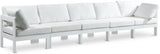 Nizuc White Outdoor Patio Aluminum Modular Sofa from Meridian - Luna Furniture