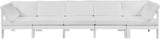 Nizuc White Outdoor Patio Aluminum Modular Sofa from Meridian - Luna Furniture