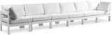 Nizuc White Outdoor Patio Aluminum Modular Sofa from Meridian - Luna Furniture